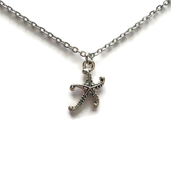 Starfish Ocean Necklace Tibetan Silver Charm Stainless Steel Unisex 4for$20 - Picture 4 of 5